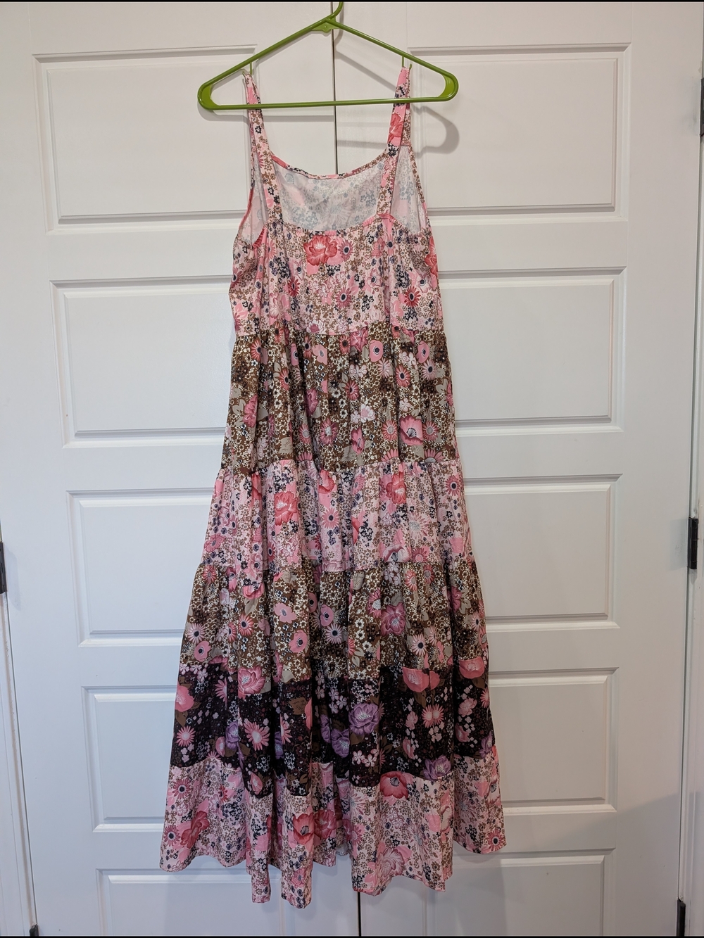 Tiered Floral Maxi Dress | Pink Multi | Size Large | Worn Once - Picture 3 of 4